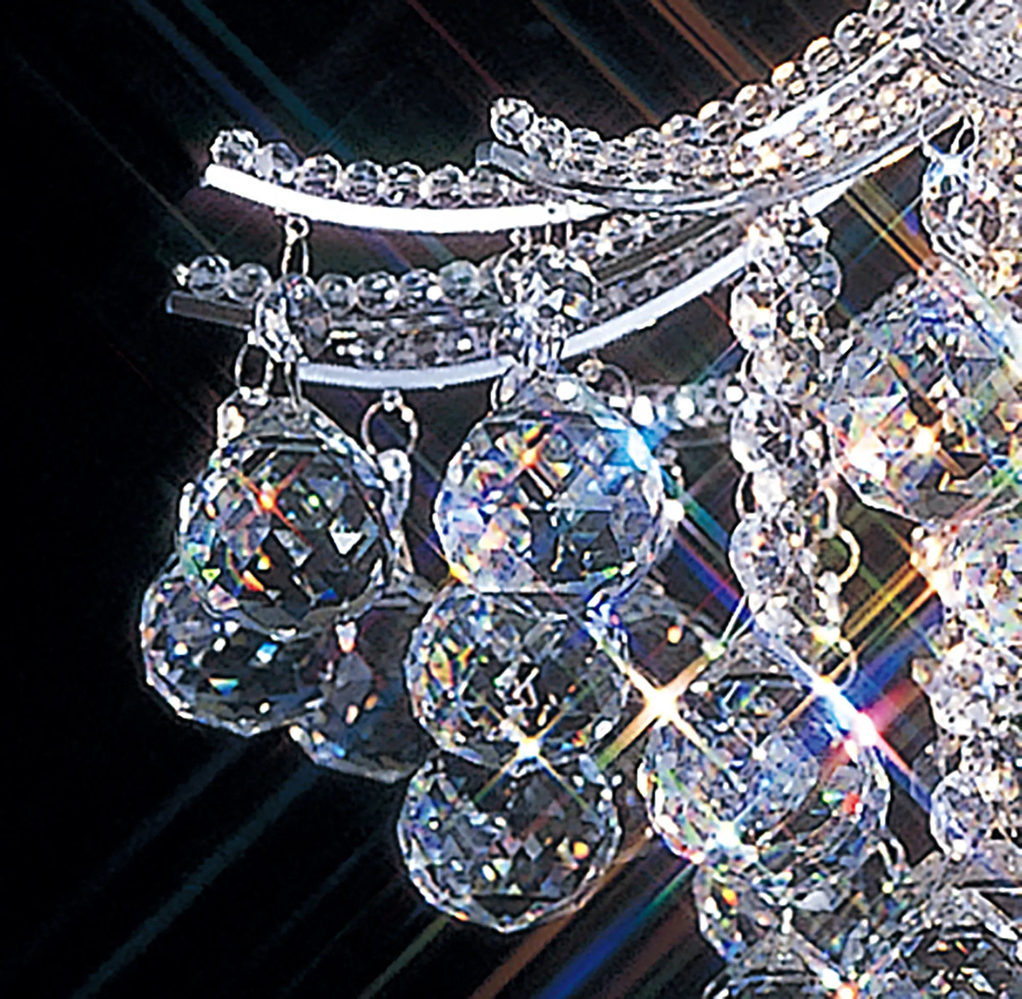 Bask Crystal Chandelier 4 Light Polished Chrome IL30016  Diyas Bask